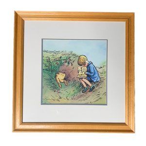 Winnie The Pooh Hundred Acre Woods Framed 15" x 15" Picture
